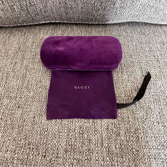 EUC GUCCI LARGE EYEGLASS CASE PURPLE - Picture 5 of 8